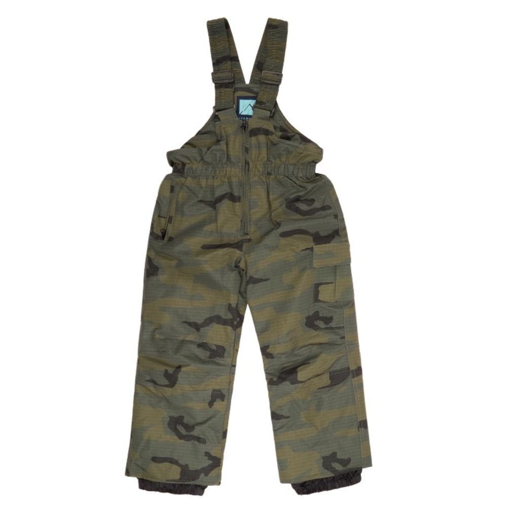 Boys Youth Iceburg Camo Ski Pants Insulated Snow Bib Overalls Size XL 14/16